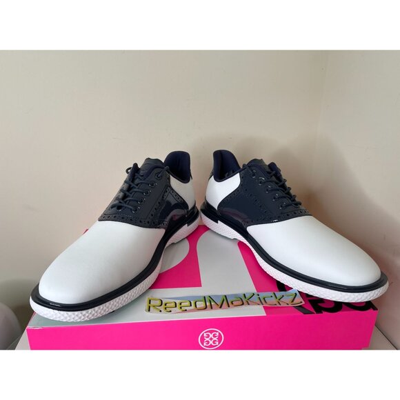 G/FORE GALLIVAN2R SADDLE GOLF SHOES WHITE NAVY MENS SIZES - Picture 3 of 7